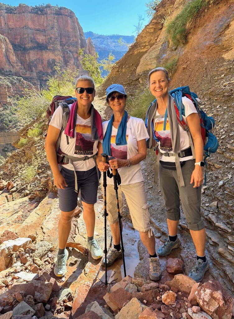 At the North Rim, Lynette, Fran, and Brenda.