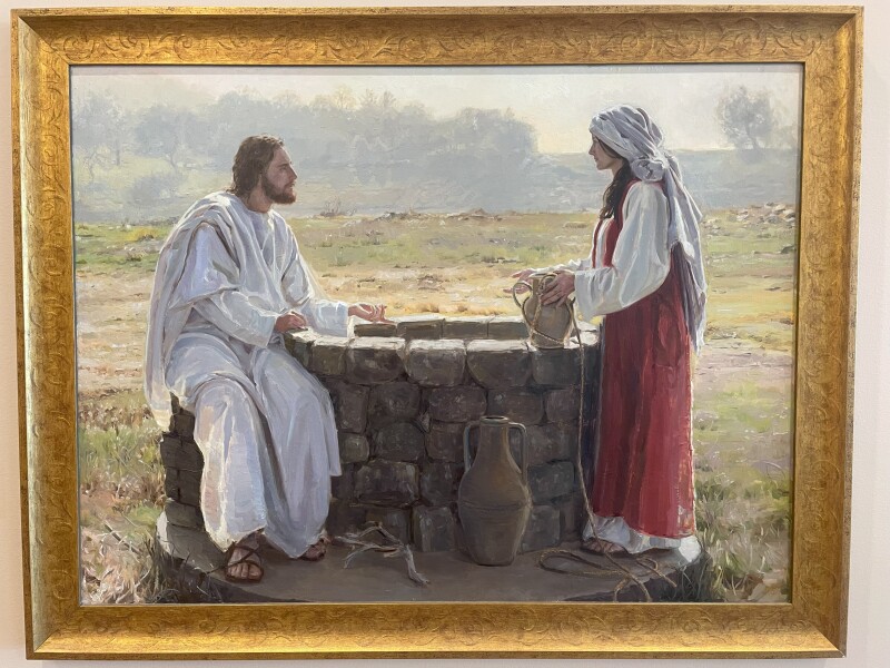 Painting of the woman at the well.