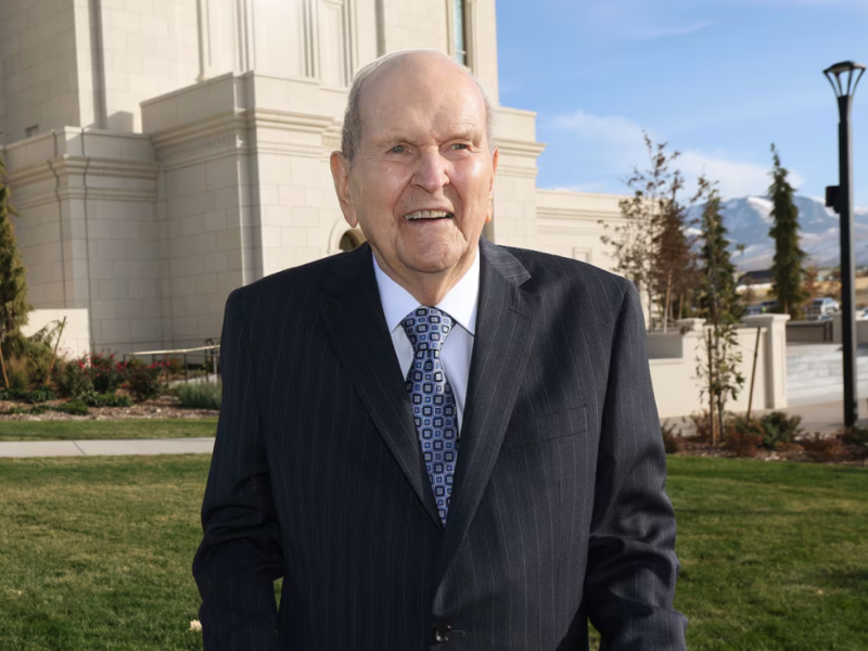 President Russell M. Nelson at the Deseret Peak Utah Temple Dedication