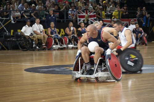 Retired Air Force Tech. Sgt. Joshua D. Smith competes at the 2018 Invictus Games in Australia in October