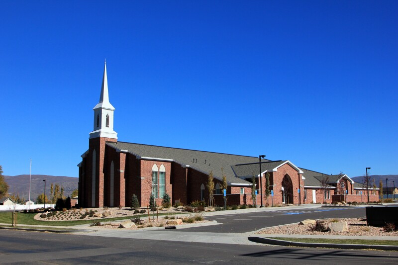 Mormon,Church,In,Rural,Utah,,Usa.