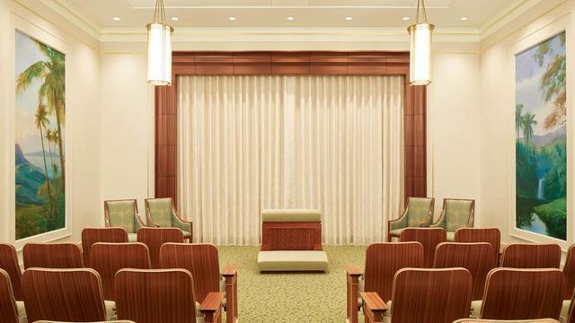 An instruction room in the Port-au-Prince Haiti Temple.