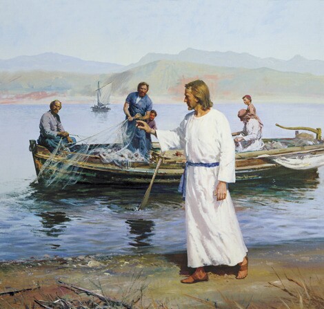 A kids bible lesson over Jesus telling Peter to cast his nets out