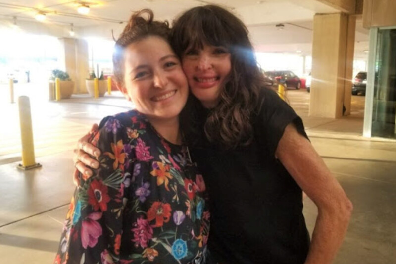 Stephanie Nielson (right) and her oldest daughter, Claire (left).