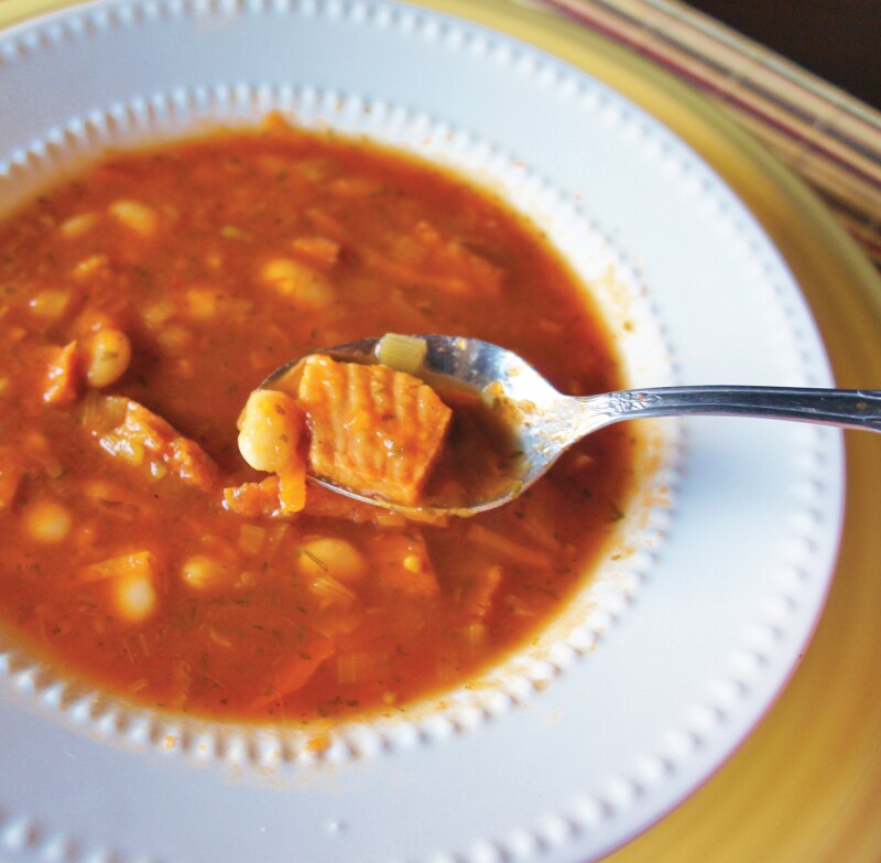 Tomato, Ham, and Bean Soup