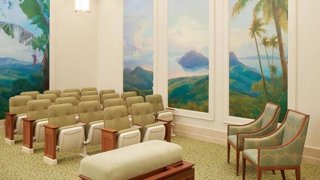An instruction room in the Port-au-Prince Haiti Temple.