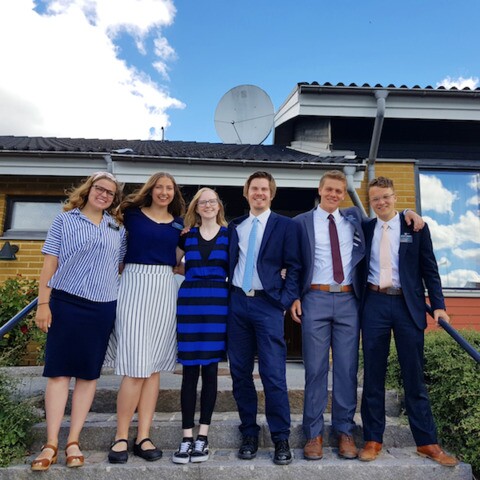 Persson and Krekula with the LDS missionaries