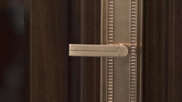 A door handle in the Jordan River Utah Temple.