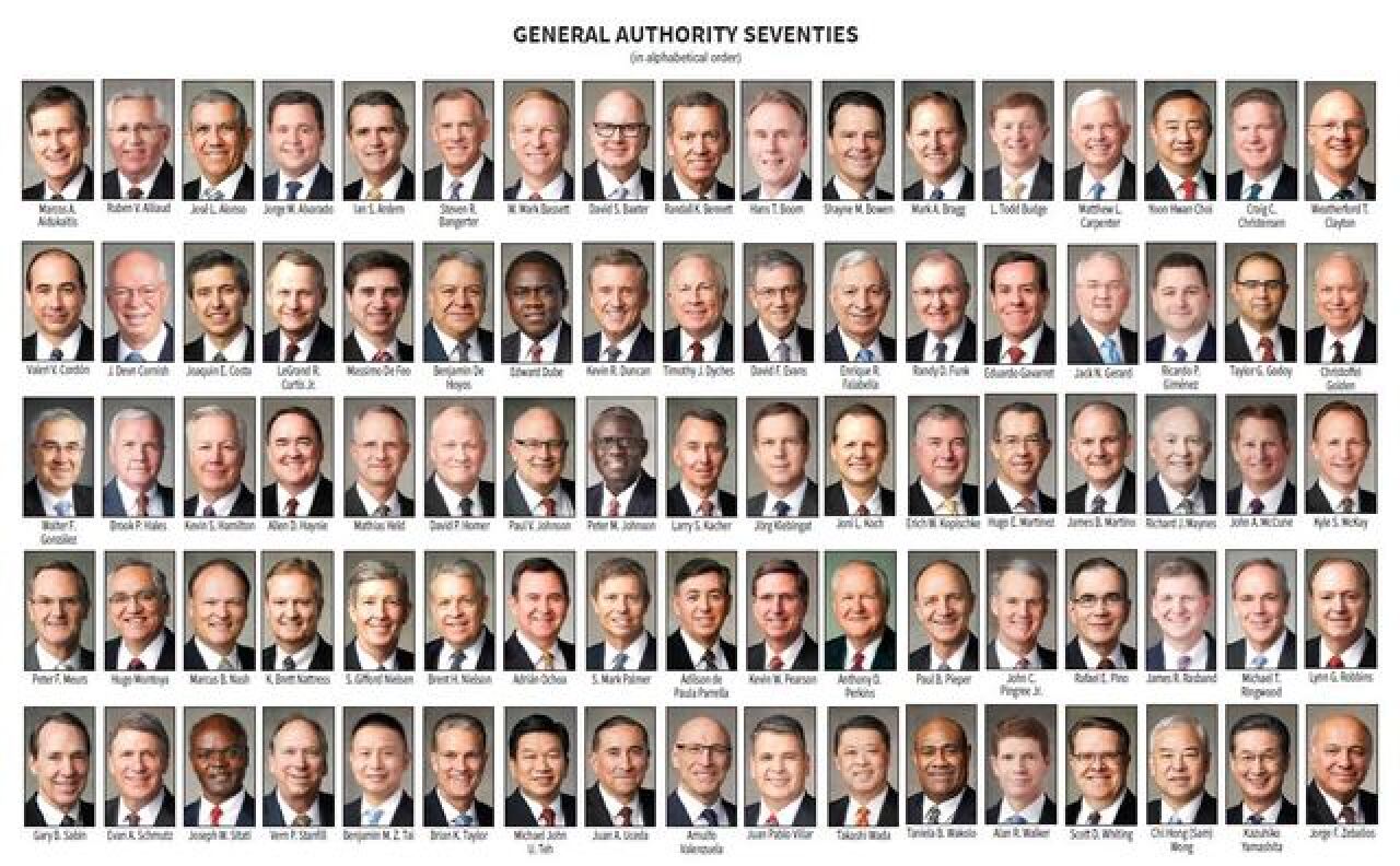 See the New Chart of the Church's General Authorities + Get to Know New
