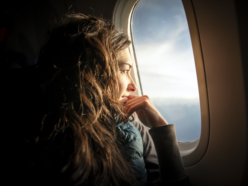 Airplane Window View