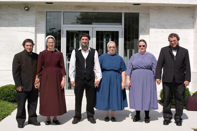 The Troyers, Hochstetlers, and Weavers on the day they received their temple endowments.