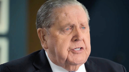 President Jeffrey R. Holland speaks to youth during the October 2025 worldwide youth broadcast titled “Look unto Christ.”