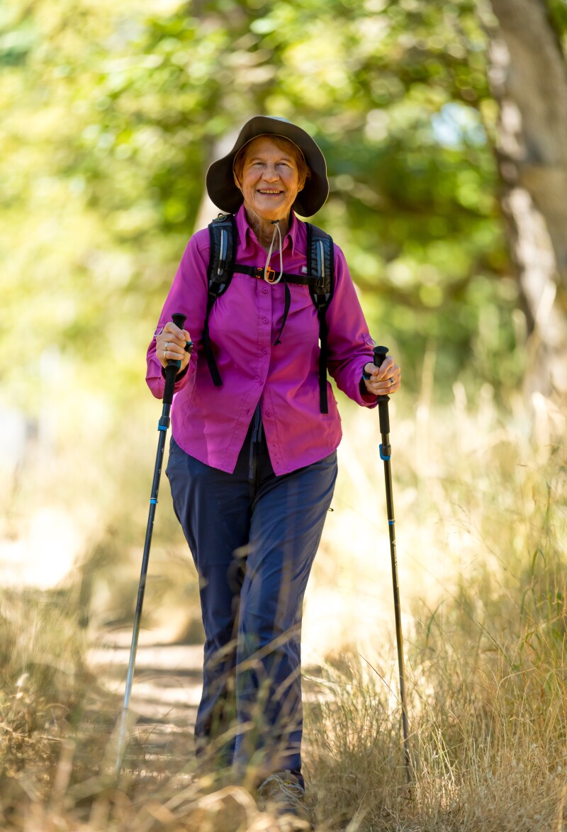 Marie hiking near her home in Salem, Oregon, in July 2023.