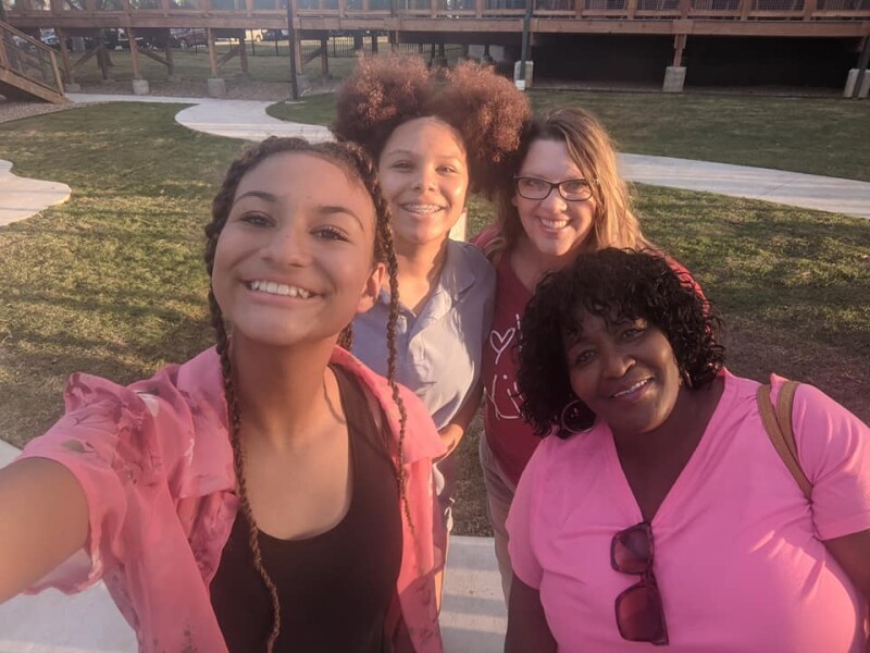 Millie, Hayley, Stacey, and Grandma V.