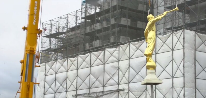 Angel Moroni Placed on Sapporo Japan Temple (Photos + Video)