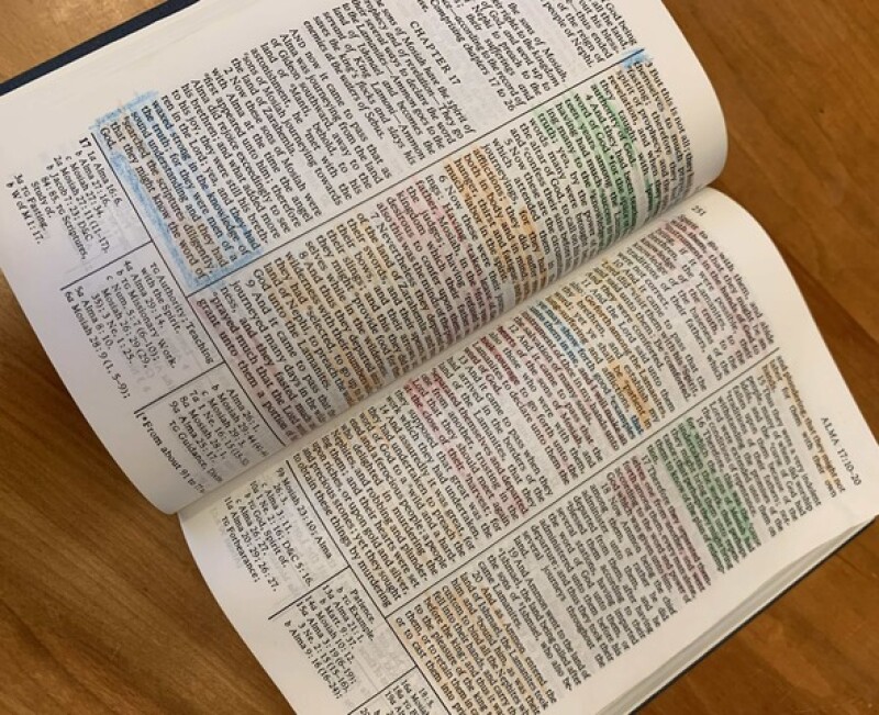 Susan's highlighted scriptures.