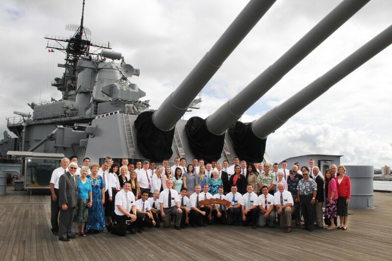 Missionaries aboard USS Missouri