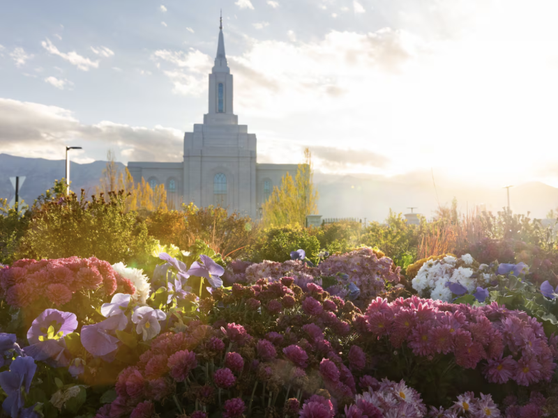 The Orem Utah Temple in Orem on Monday, Oct. 23, 2023.