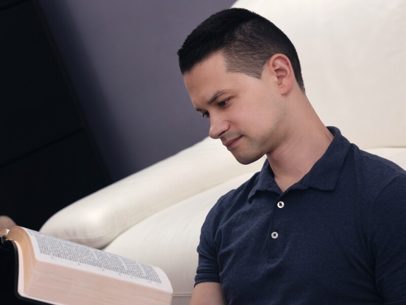 Adult,Male,Studying,The,Word,Of,God