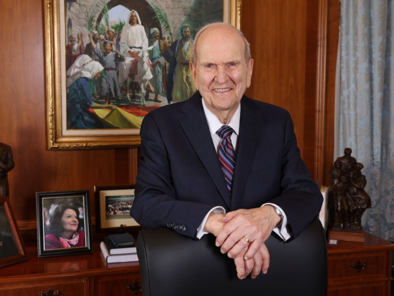 President Russell M. Nelson of The Church of Jesus Christ of Latter-day Saints is photographed in his office at the Church Administration Building in Salt Lake City on Wednesday, April 13, 2022.
