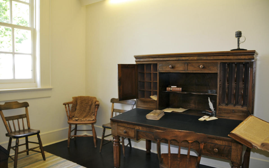 Upstairs office in the Red Brick Store.