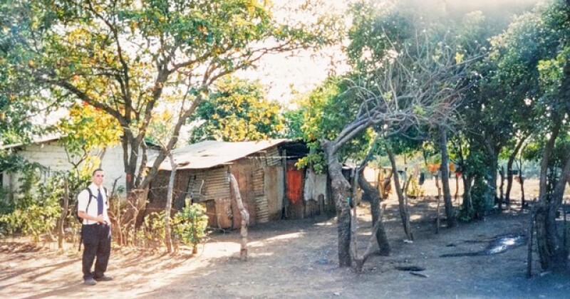 Matt on his mission in Nicaragua. Before leaving for Nicaragua, Matt had two spiritual experiences that helped guide him to the family that was eventually baptized.