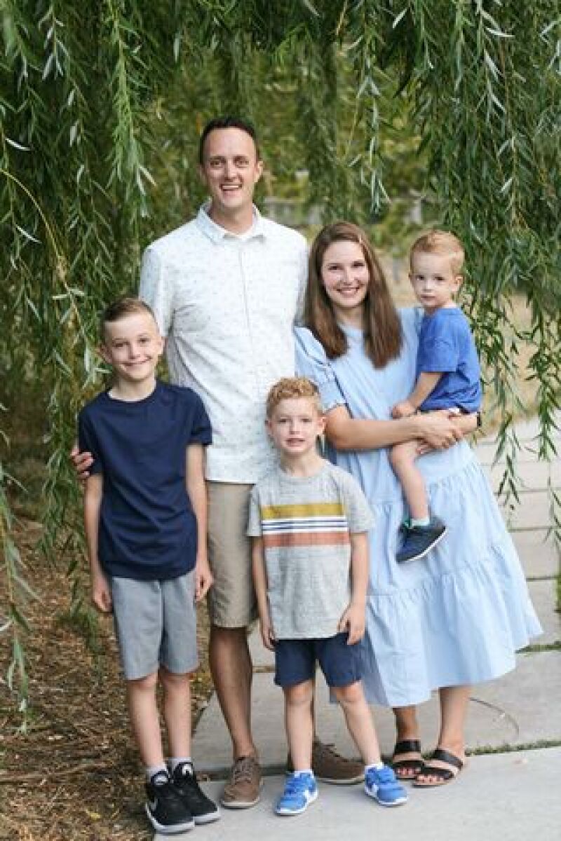 Cassidy with her family.