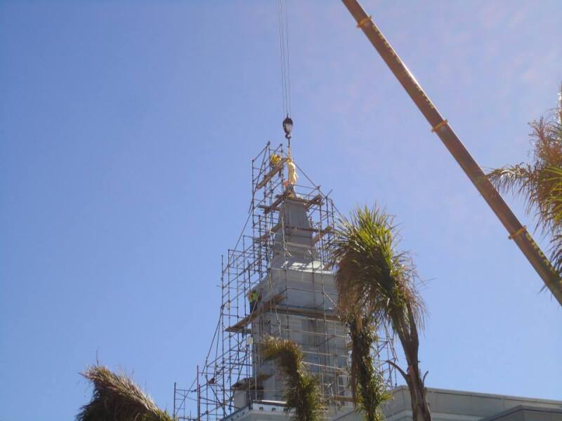 Exclusive Photos: Cordoba Argentina Temple Angel Moroni Placement