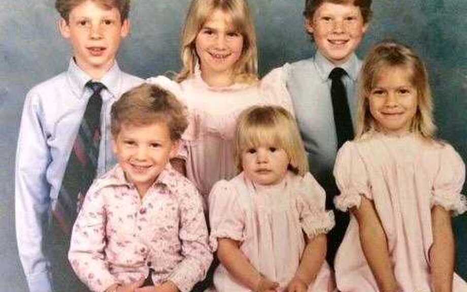 Cheryn and her five siblings around the time of their trip from Preston, Idaho, back home.