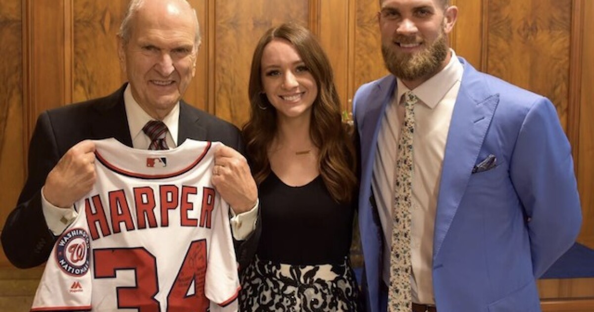 MLB star Bryce Harper shares powerful testimony after meeting Pres