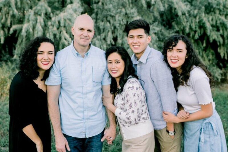 Matt with his family that started a Christmas tradition of writing letters to each other: