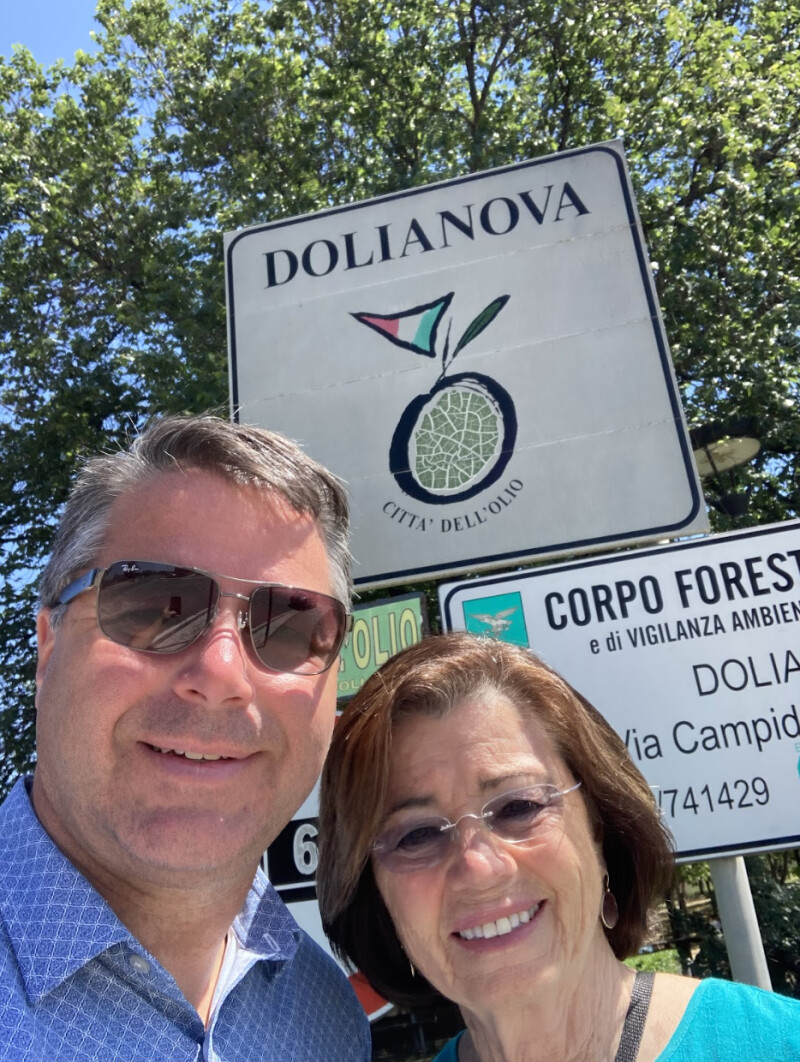 Grant and Geri Guinn in Dolianova, Sardinia