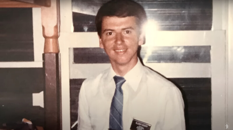 Elder Carlos A. Godoy as a young missionary for the Church.