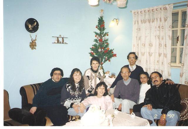 Sahar Qumsiyeh with her family in Palestine.