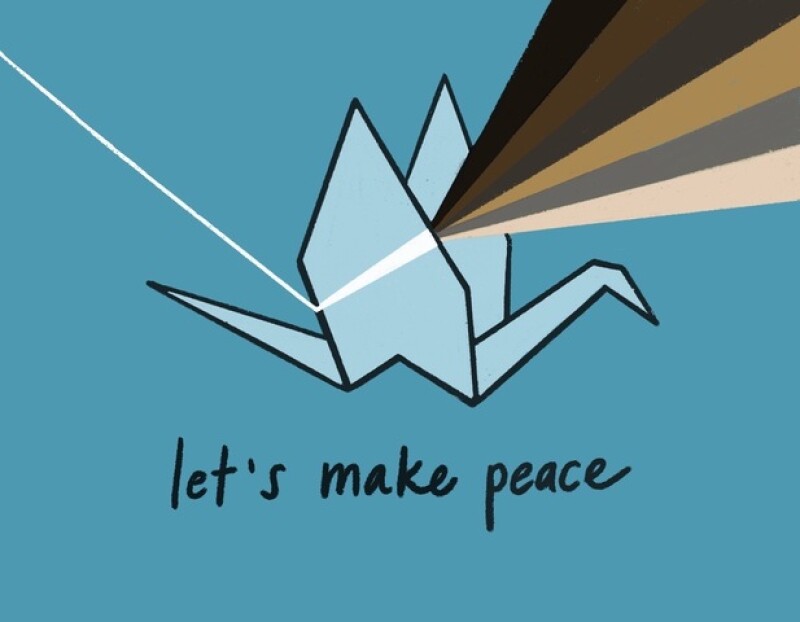 The image of the prism that kept coming to Bryn's mind that started her journey of researching the peace crane.