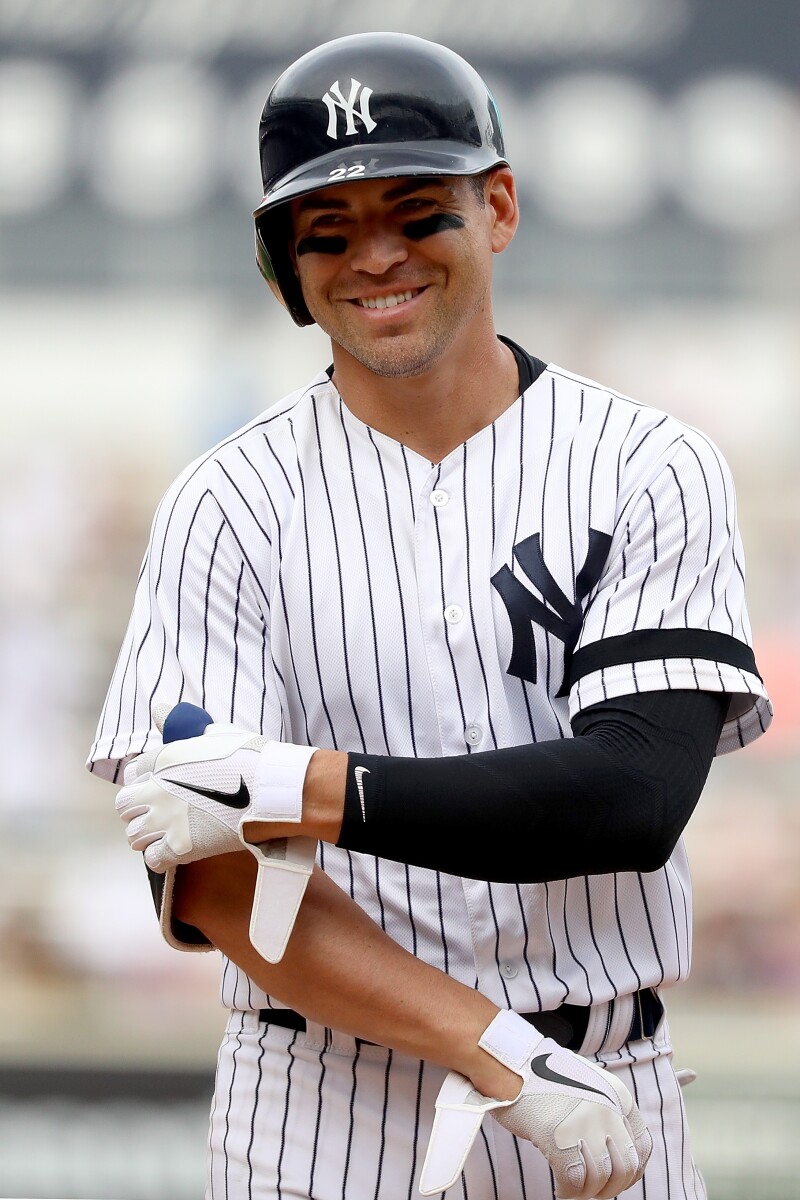 21 APRIL 2015: New York Yankees center fielder Jacoby Ellsbury (22) is seen  in the dugout during a regular season game between the New York Yankees and  the Detroit Tigers played at