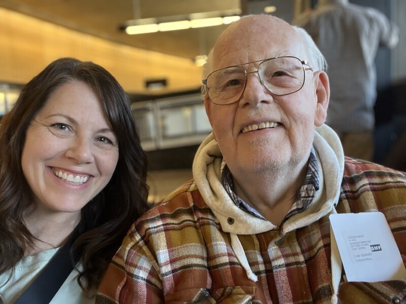 Michelle Wilson with her father