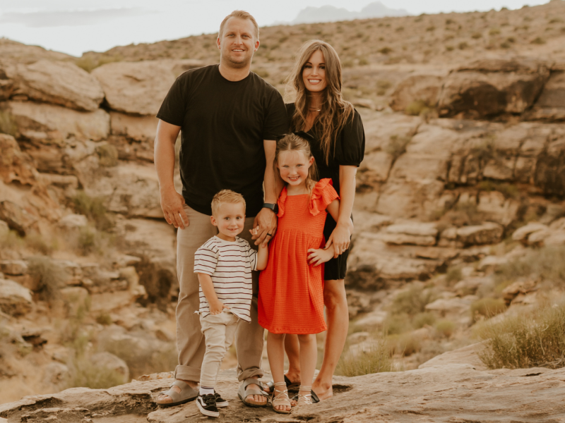Ashly and Jesse Stone with their two children