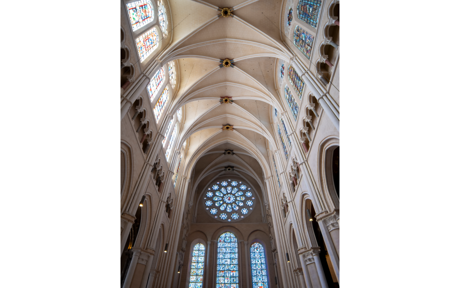 The nave and vault of Chartres Cathedral