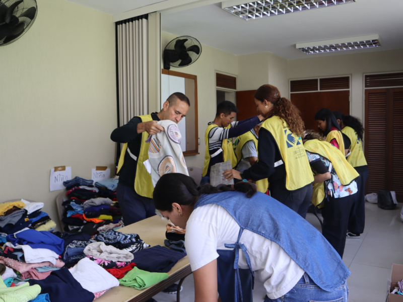 Volunteers from The Church of Jesus Christ of Latter-day Saints prepare items for those affected by the earthquakes in Venezuela on Saturday, June 27, 2026.