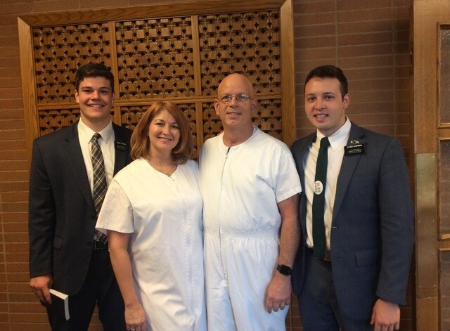 Susan and Dusty on her baptism day