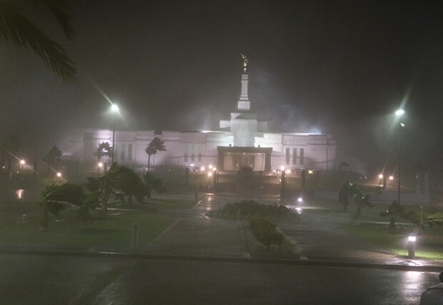 Suva Fiji Temple in a Cyclone