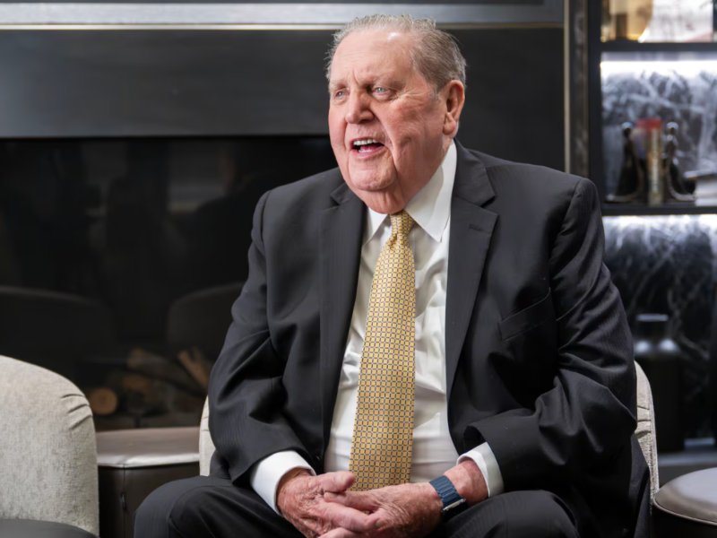 President Jeffrey R. Holland, acting president of the Quorum of the Twelve Apostles, sits down for an interview in Toronto, Ontario, on Monday, March 24, 2025.