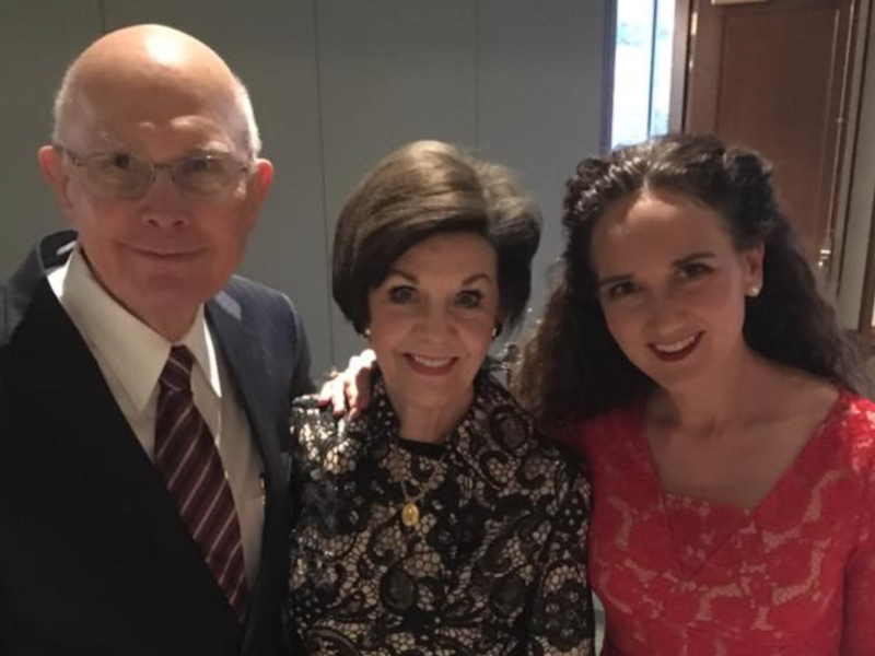 Jenny Oaks Baker with President Dallin H. Oaks and Sister Kristen M. Oaks