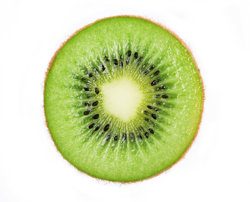 Cross,Section,Of,Ripe,Kiwi,Isolated,On,White,Background